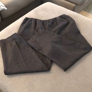 J. Jill Black Linen SZ Medium Pants Like New